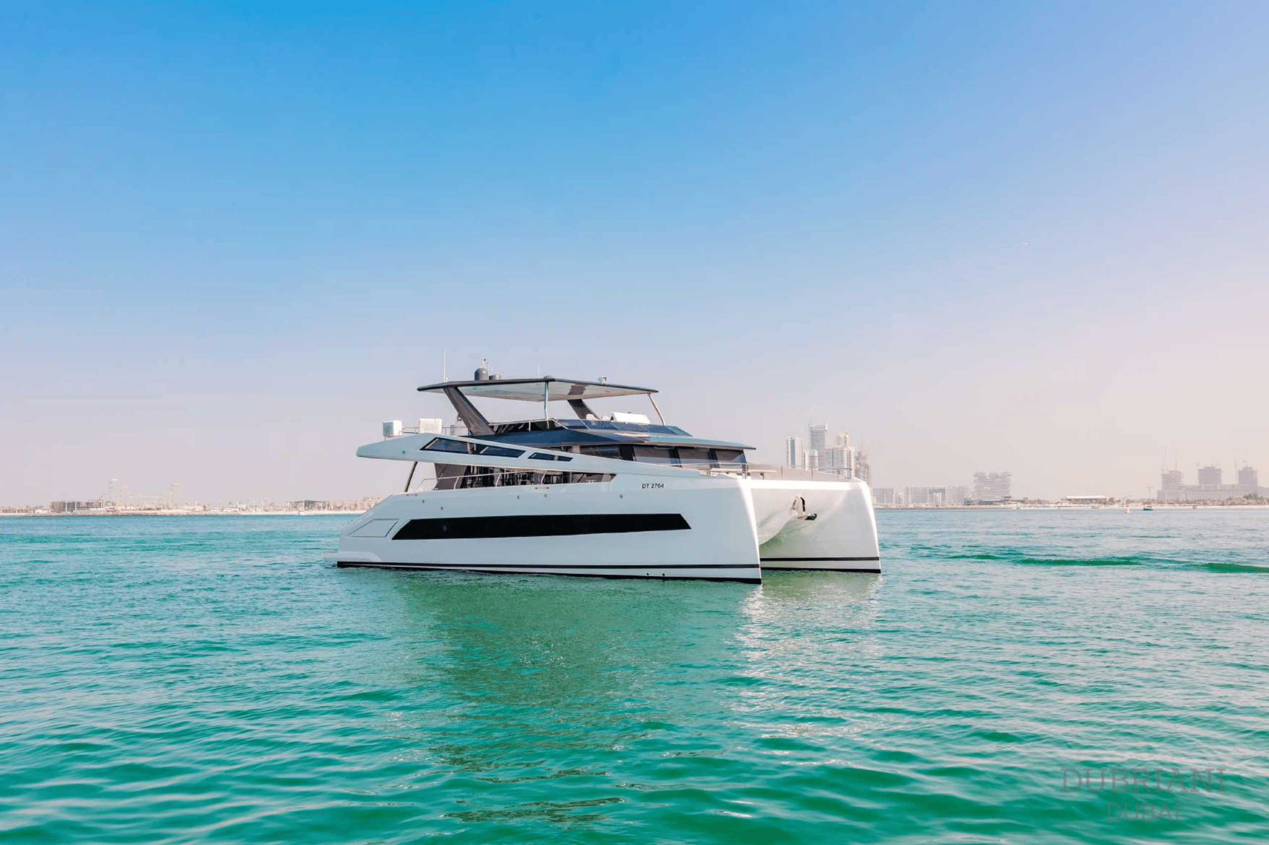 Experience luxury on the water with our Dubai catamaran yacht charter. Perfect for up to 45 guests. View the images now!